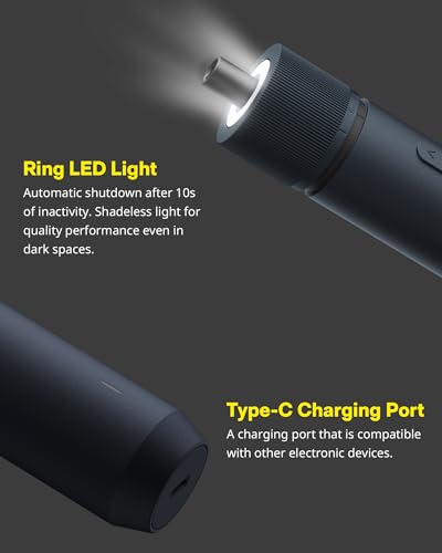 Cordless Electric Screwdriver Set with 25 S2-Steel Bits