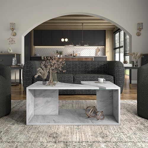 Jasper 39" Modern Coffee Table with LED Lights