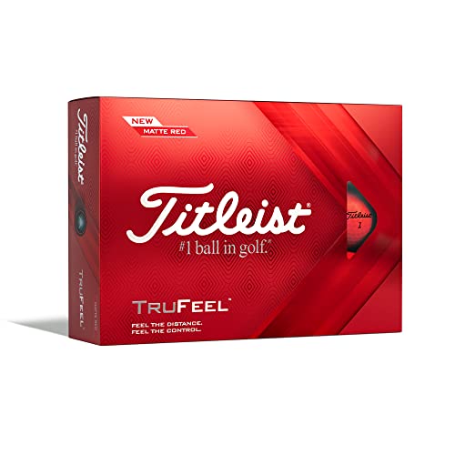 Titleist Trufeel Golf Balls, Matte Red, Prior Generation
