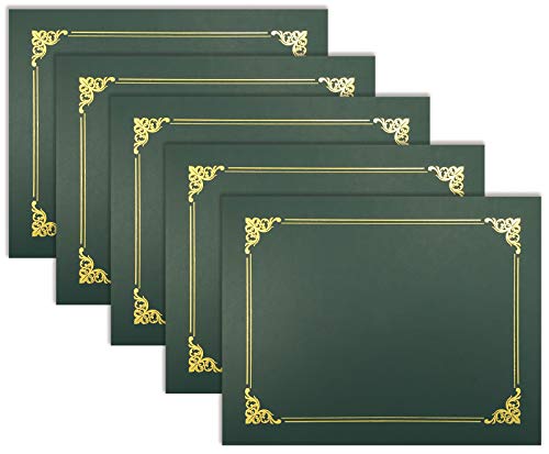 Green Certificate Holders by Better Office Products, Pack of 25
