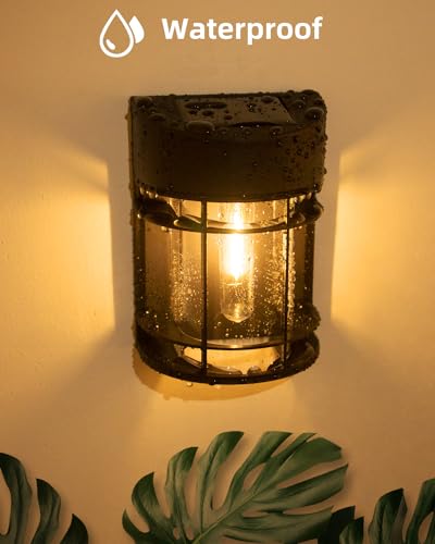 6 Pack Solar Fence Lights, Waterproof LED Wall Lights