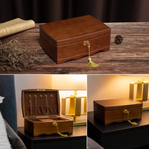Luxury Wooden Jewelry Box with Lock for VIP Women