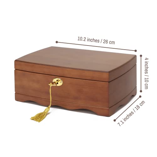 Luxury Wooden Jewelry Box with Lock for VIP Women