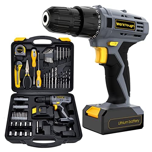 Uniteco 77pcs Power Tool Set with Cordless Drill