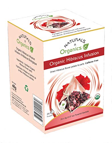 Premium Organic Hibiscus Tea Bags, 24 Count