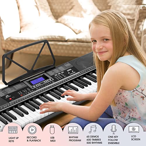 VIP Learning Keyboard with Lighted Keys, Stand & Pedal