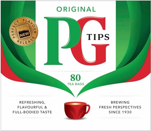 PG Tips Black Tea Pyramid Bags, 80 Count
