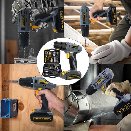 Uniteco 77pcs Power Tool Set with Cordless Drill