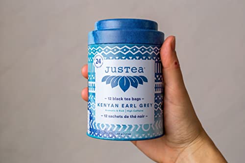 JusTea Kenyan Earl Grey Pyramid Tea Bags VIP