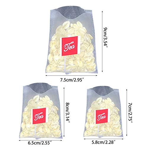 100PCS Pyramid Tea Bag Filter with Single String