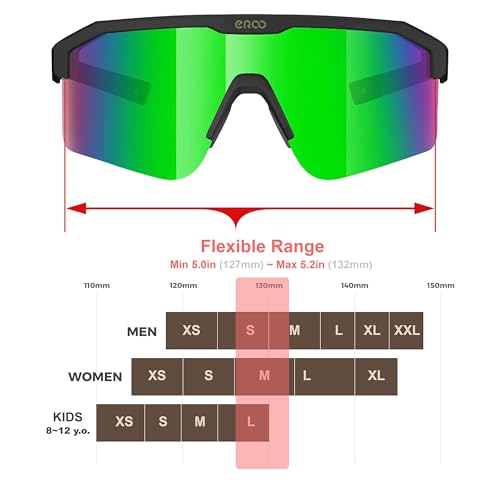 VIP Men's Polarized Green Wrap-Around Shield Sunglasses