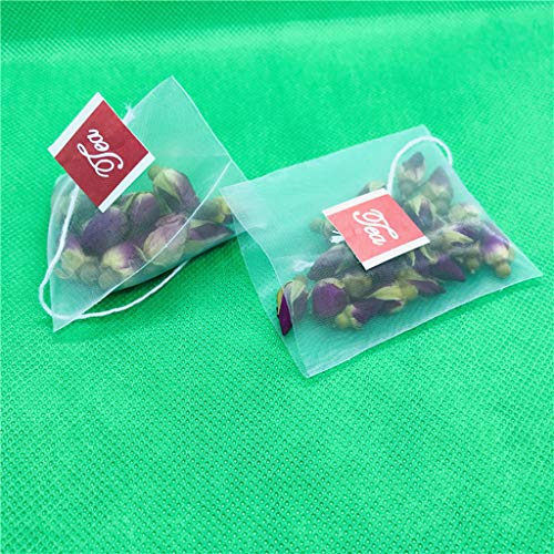100PCS Pyramid Tea Bag Filter with Single String