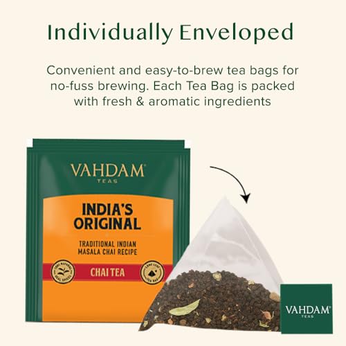 VAHDAM Masala Chai Tea Bags - Exotic Spices