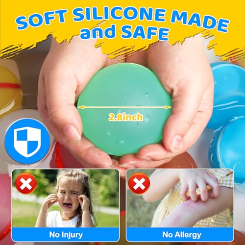 Silicone Magnetic Reusable Water Balloons (16 Pack)