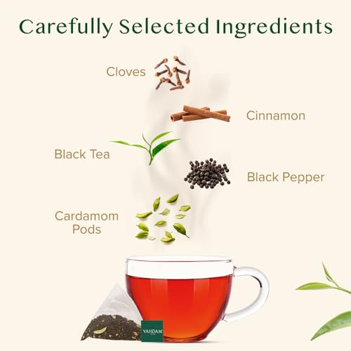 VAHDAM Masala Chai Tea Bags - Exotic Spices