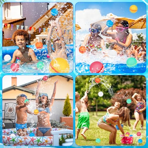 Silicone Magnetic Reusable Water Balloons (16 Pack)
