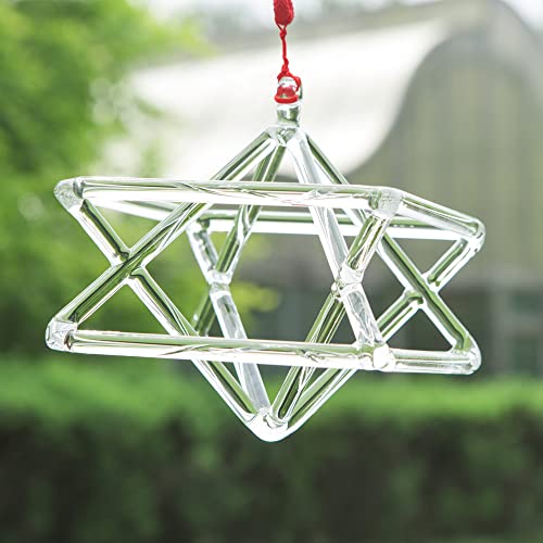 Chakra Clear Quartz Crystal Singing Merkaba Pyramid