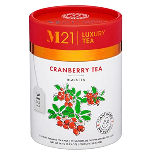 M21 Luxury Cranberry Tea - Compostable Pyramid Bags