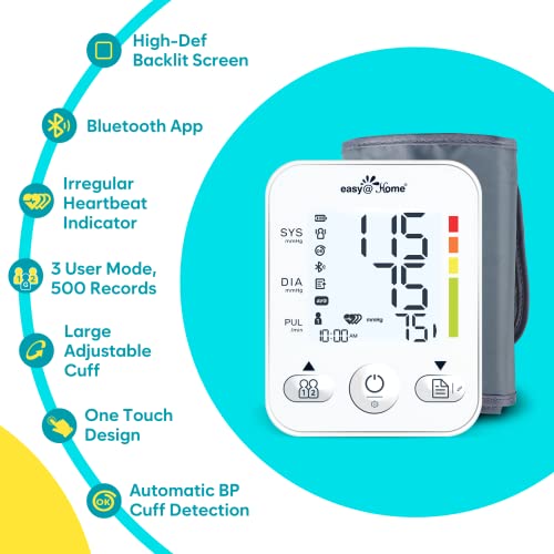 Easy@Home Bluetooth Blood Pressure Monitor VIP Shopping Home