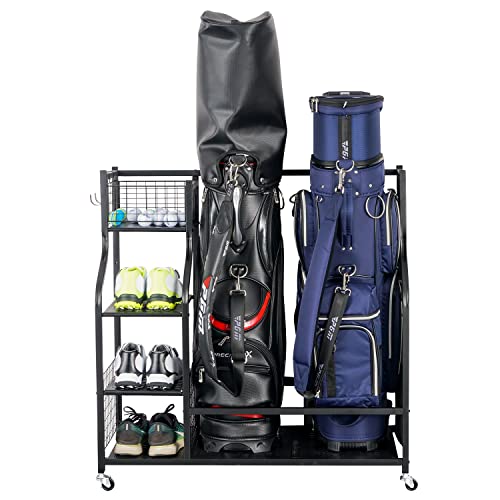 Mythinglogic Golf Storage Garage Organizer with 4 Hooks