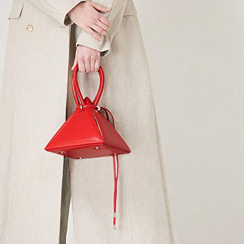 Luxury 'Pyramid' Shoulder Bag, Blue, Medium