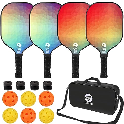 OXIKEN Pickleball Paddles Set with USAPA Approval