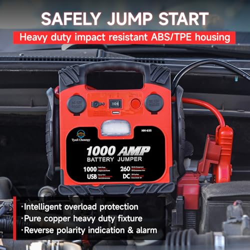 Tyrell Portable 1000Amp Car Jump Starter Power Station