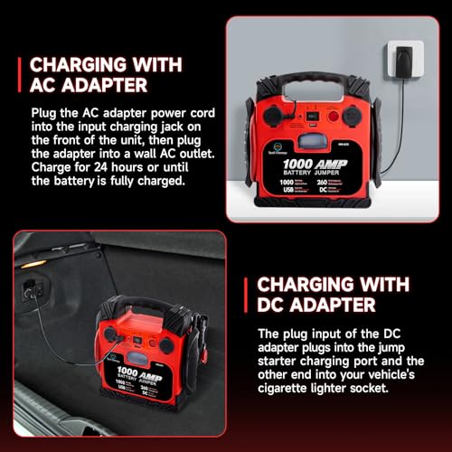 Tyrell Portable 1000Amp Car Jump Starter Power Station