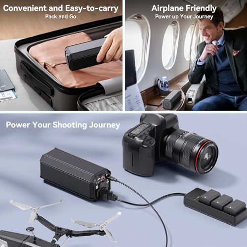 Portable Laptop Power Bank with 100W AC Outlet