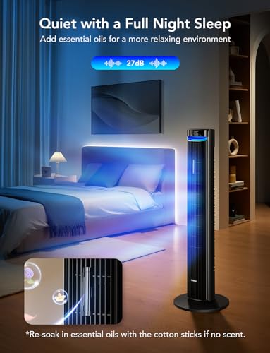 Goveelife Smart Tower Fan, Bedroom Fan, 12 Speeds