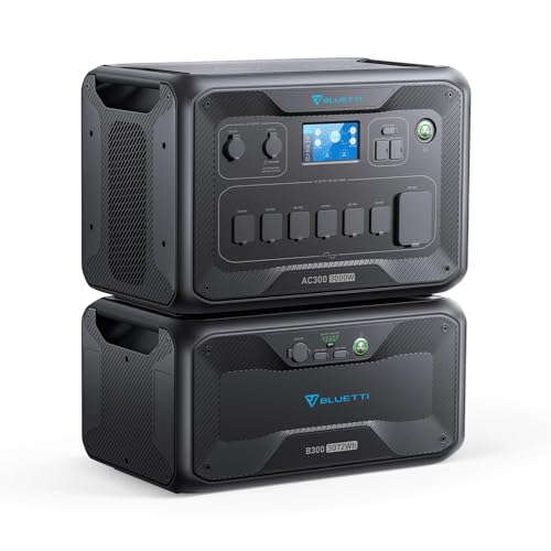 BLUETTI Portable Power Station AC300 & B300 Combo