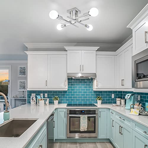 Nickel Industrial Farmhouse Ceiling Light Chandelier VIP Shopping