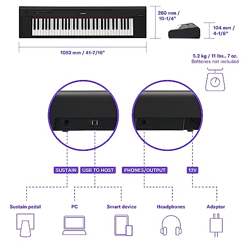 Yamaha 61-Key Portable Keyboard for VIP Shopping