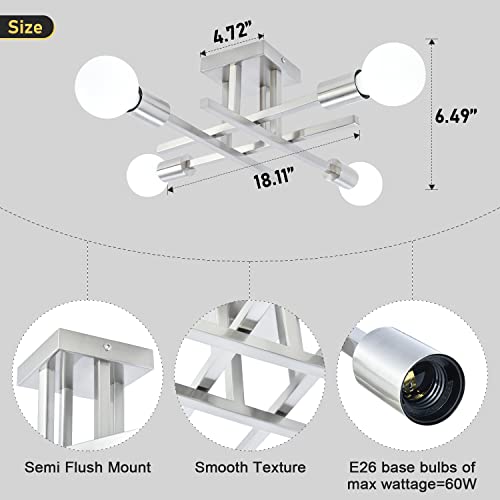 Nickel Industrial Farmhouse Ceiling Light Chandelier VIP Shopping