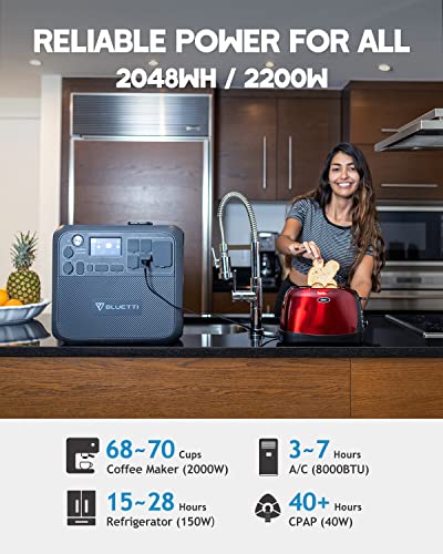 BLUETTI Solar Generator AC200MAX with 350W Panel