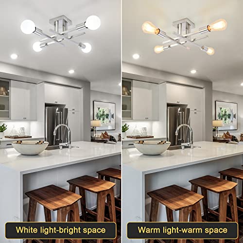 Nickel Industrial Farmhouse Ceiling Light Chandelier VIP Shopping