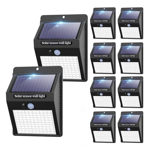 Outdoor Solar Security Lights, 10 Pack, 3 Modes