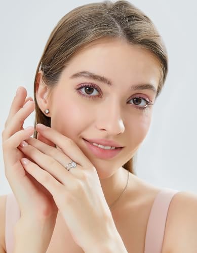 Moissanite Eternity Promise Ring for Her, Stackable Band