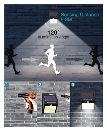 Outdoor Solar Security Lights, 10 Pack, 3 Modes