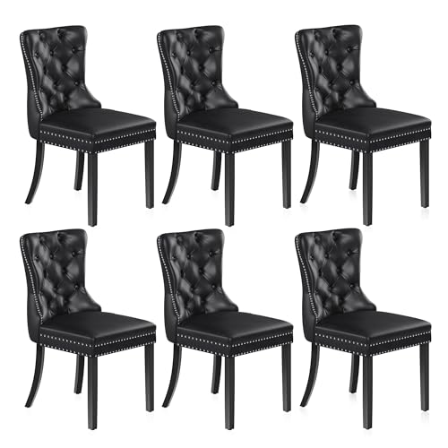 Chandler Black Upholstered Dining Chairs Set of 6