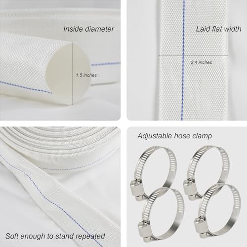 100FT Heavy Duty Fire Hose for Pool Drainage