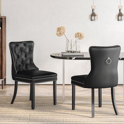 Chandler Black Upholstered Dining Chairs Set of 6