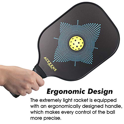 Lightweight Graphite Pickleball Paddle with Carbon Fiber Face