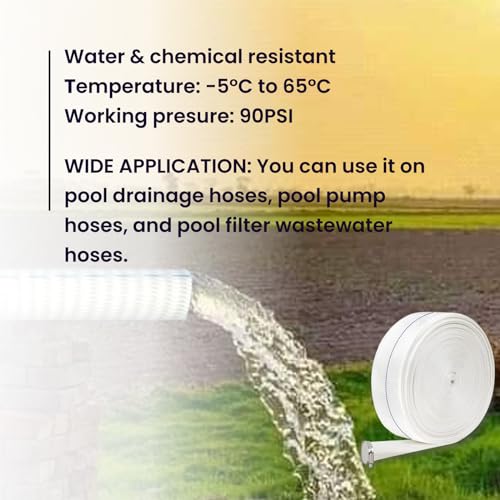 100FT Heavy Duty Fire Hose for Pool Drainage