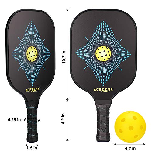 Lightweight Graphite Pickleball Paddle with Carbon Fiber Face