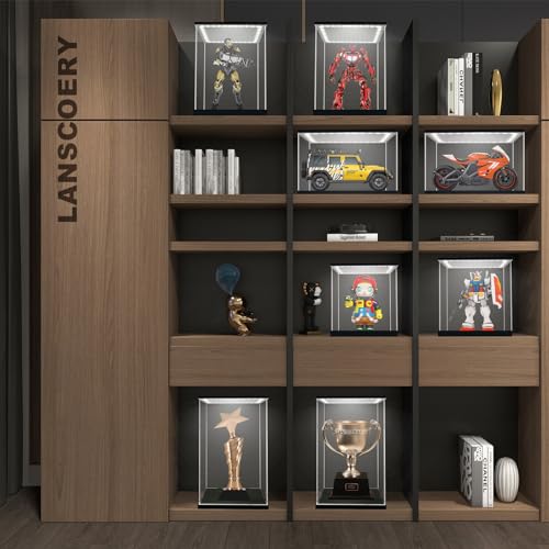 LANSCOERY Lighted Acrylic Display Case for VIP Collectibles
