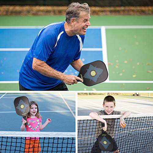 Lightweight Graphite Pickleball Paddle with Carbon Fiber Face