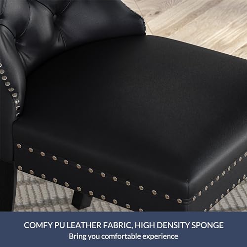 Chandler Black Upholstered Dining Chairs Set of 6