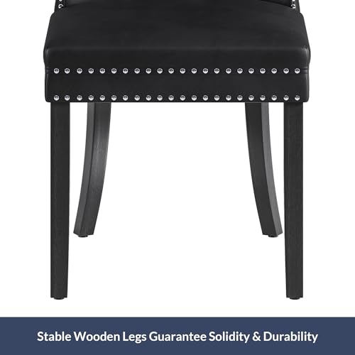 Chandler Black Upholstered Dining Chairs Set of 6