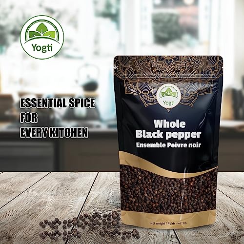 Yogti Canadian Black Peppercorn - Culinary Essential, 1 LB